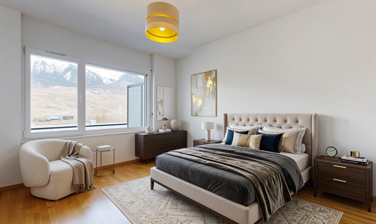 pièce vide avec sol en finition bois, wood finish floor, cloison sèche, drywall, et lumière naturelle