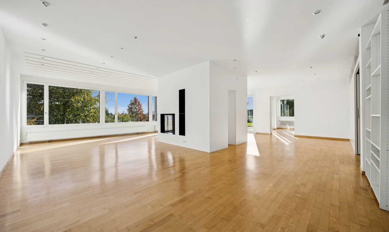 leerer raum mit day time, gipskartonwand, drywall, holzfußboden, und wood finish floor