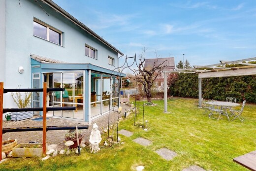 garten mit from property, wintergarten, und rasen