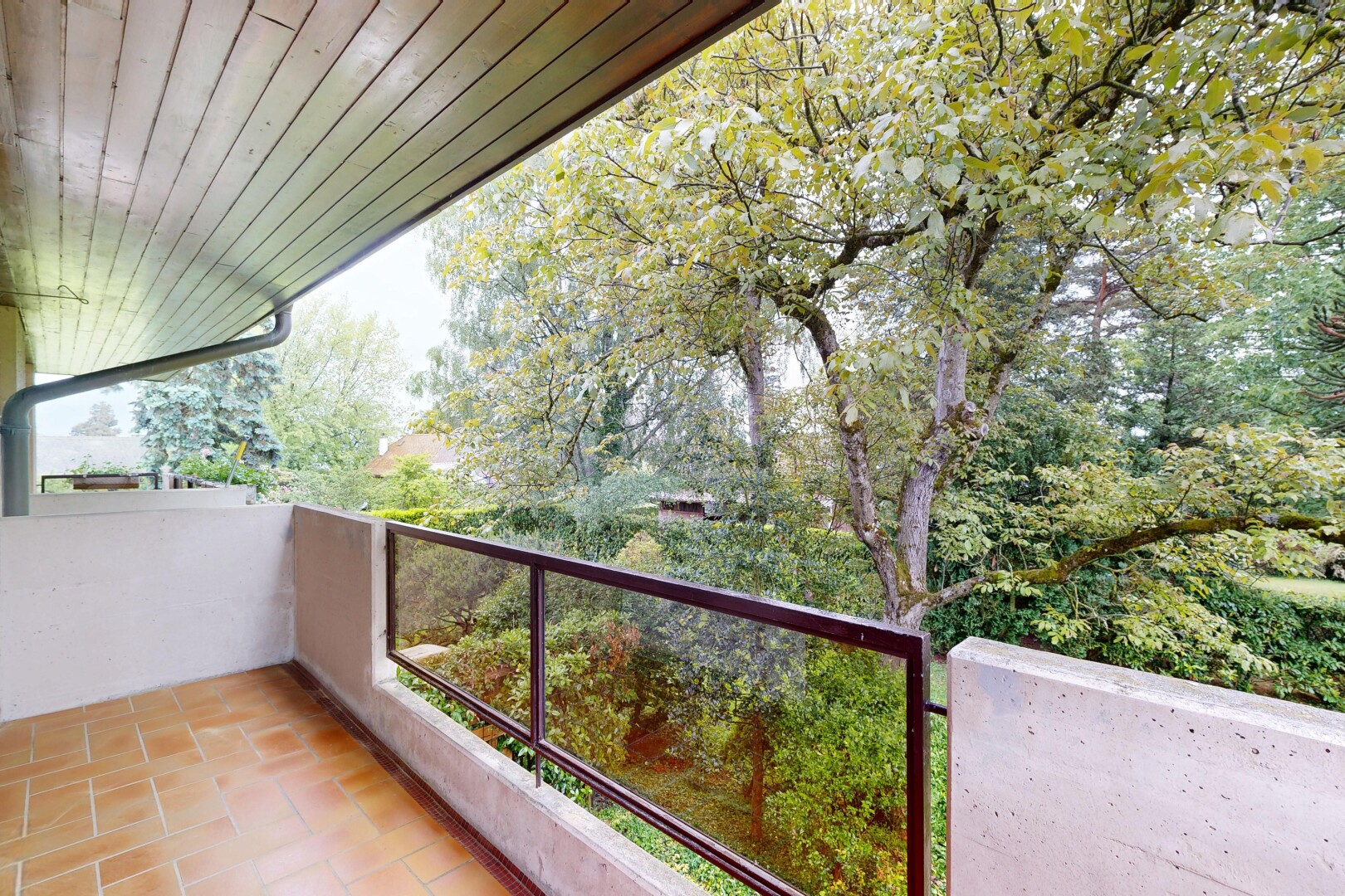 balkon mit from property, balkon, und overcast