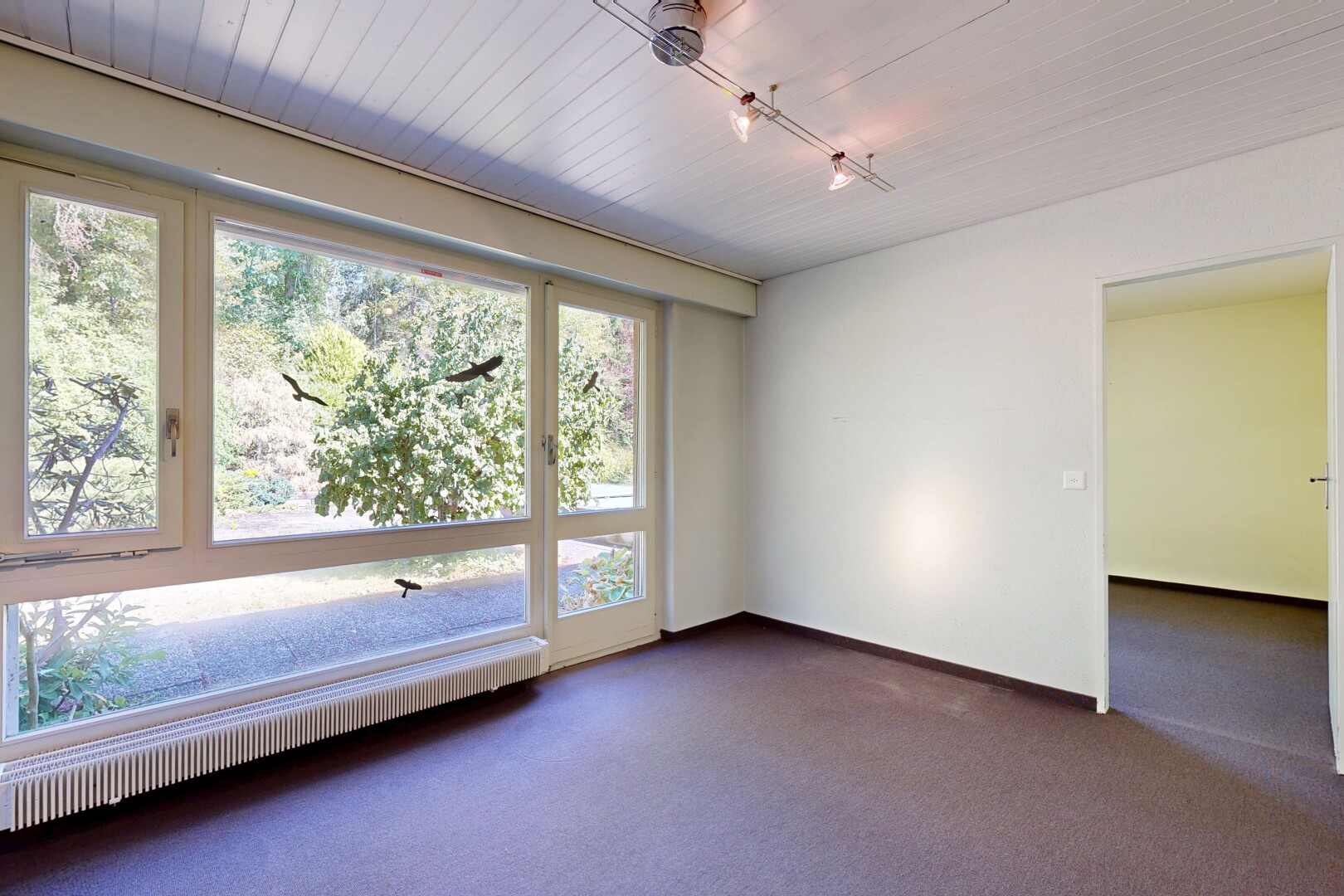 leerer raum mit gipskartonwand, drywall, teppich, carpet, und inside property
