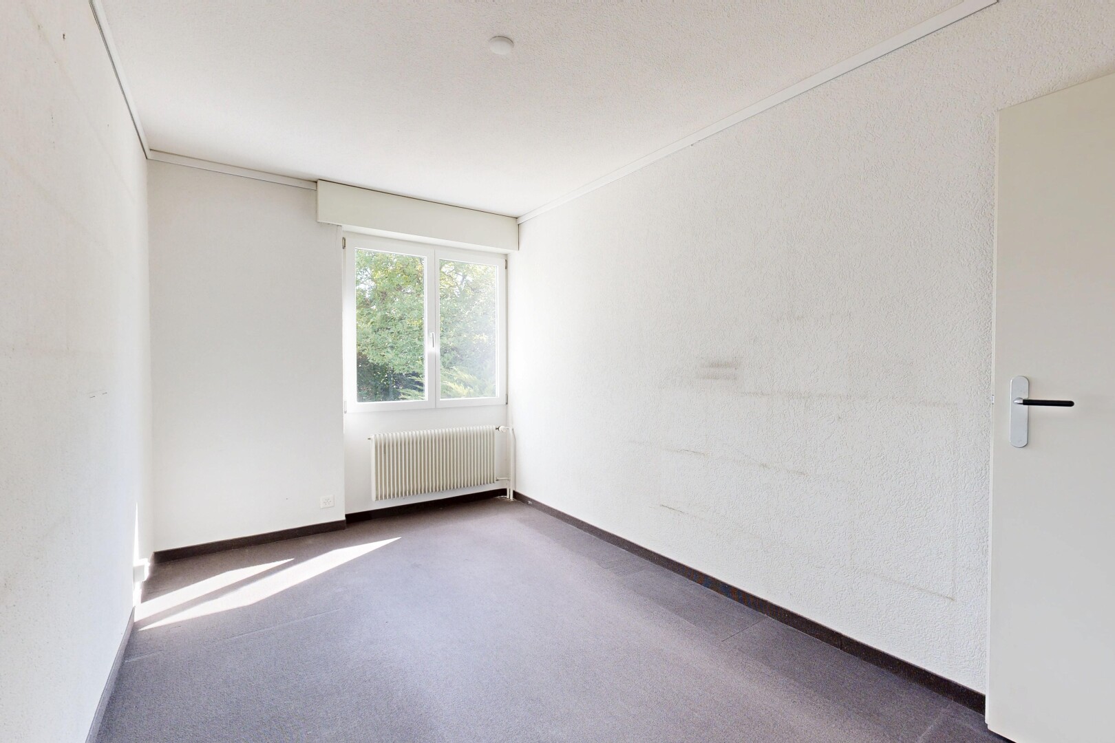 leerer raum mit kühler, carpet, teppich, baseboards wall, und sockelleisten