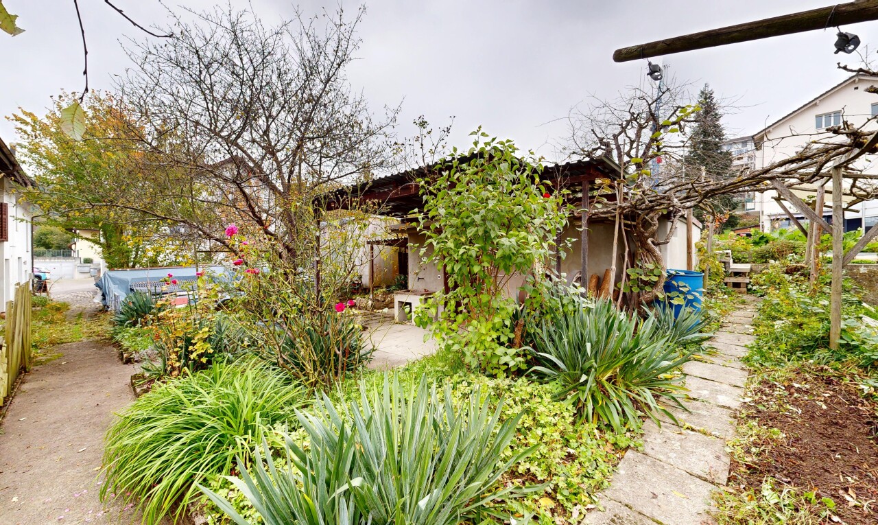 garten mit property visible, overcast, und terrasse