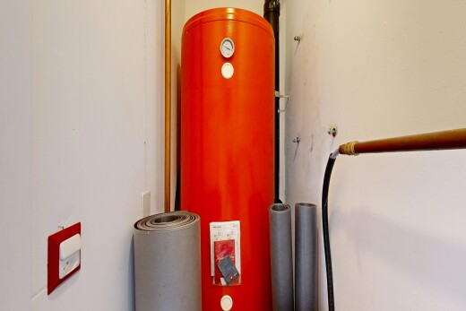 detailed view of water heater