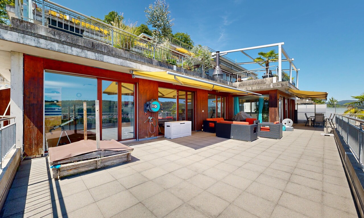 terrasse mit terrasse, day time, from community, und wohnraum im freien