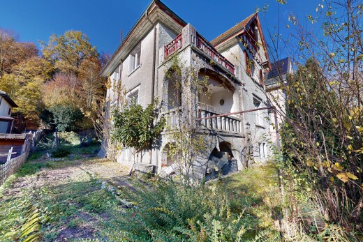 außenansicht mit balkon, property visible, day time, und zaun