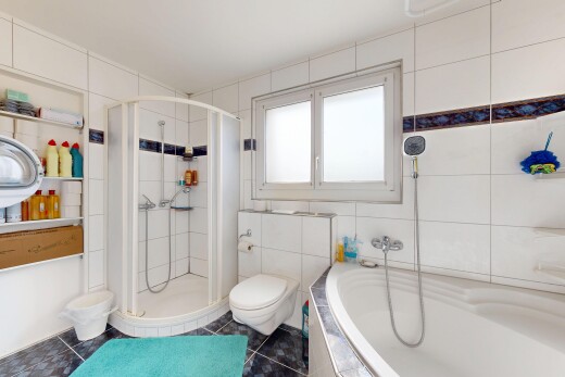 bad mit dusche, komplettes badezimmer, tile wall, fliesenwand, und bad