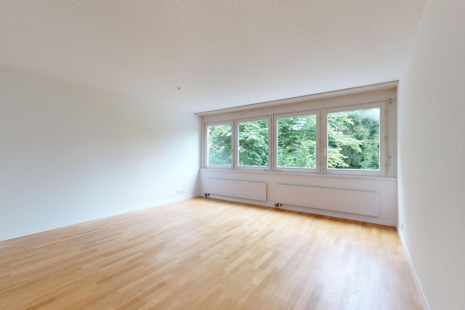 leerer raum mit natürliches licht, natural light, holzfußboden, wood finish floor, und inside property
