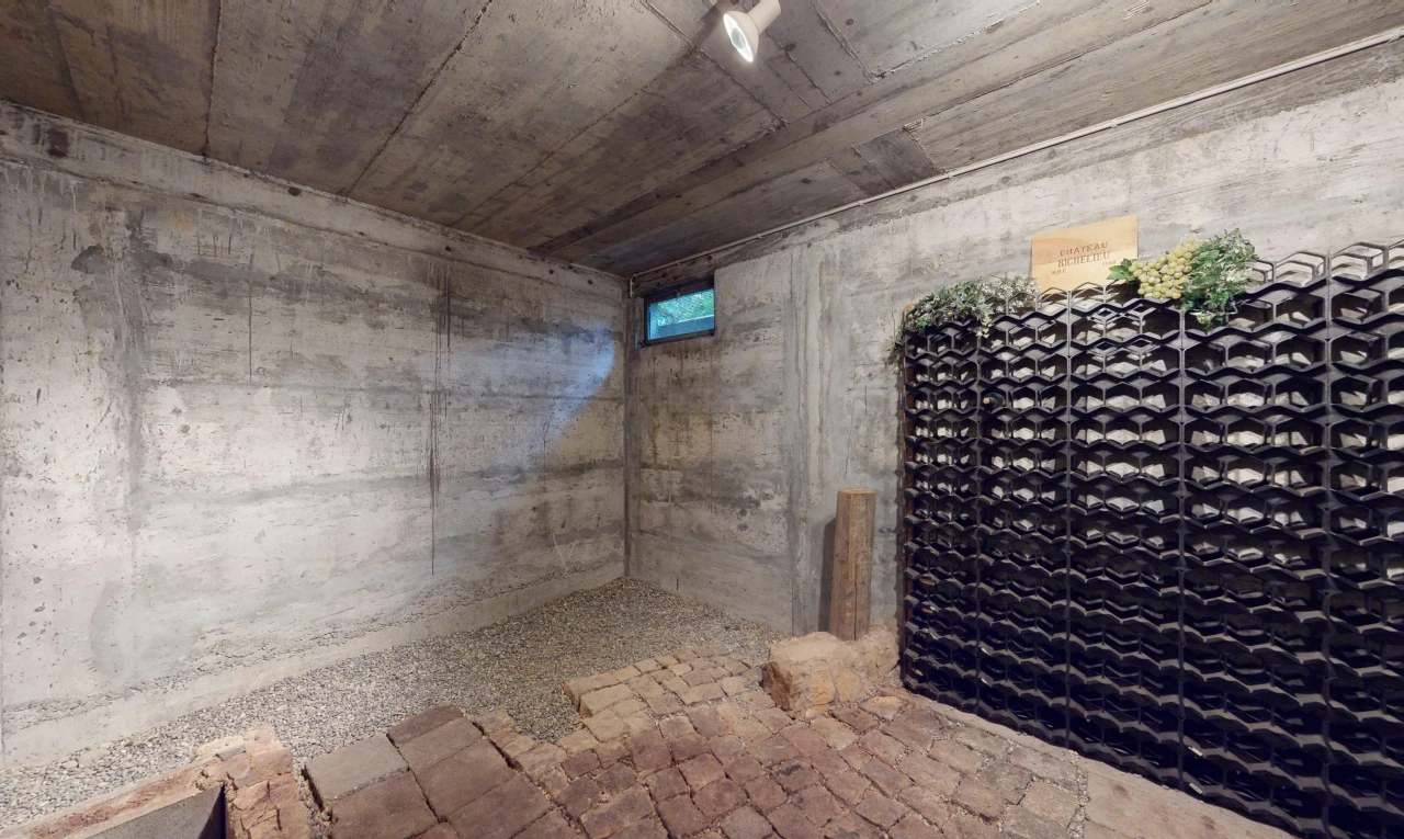 cave avec plafond en béton et mur en béton