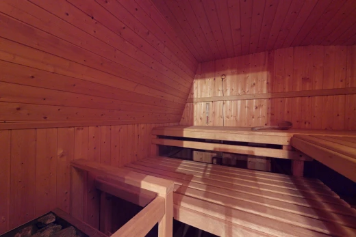 espace intérieur avec mur en bois et plafond de bois