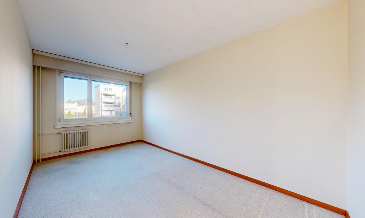 pièce vide avec moquette, carpet, cloison sèche, drywall, et radiateur