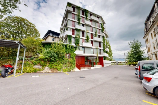 außenansicht mit apartment complex view, blick auf wohnanlage, und from community
