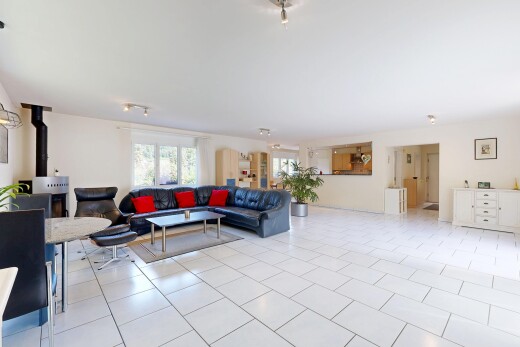 wohnzimmer mit holzofen, natürliches licht, natural light, gipskartonwand, und drywall