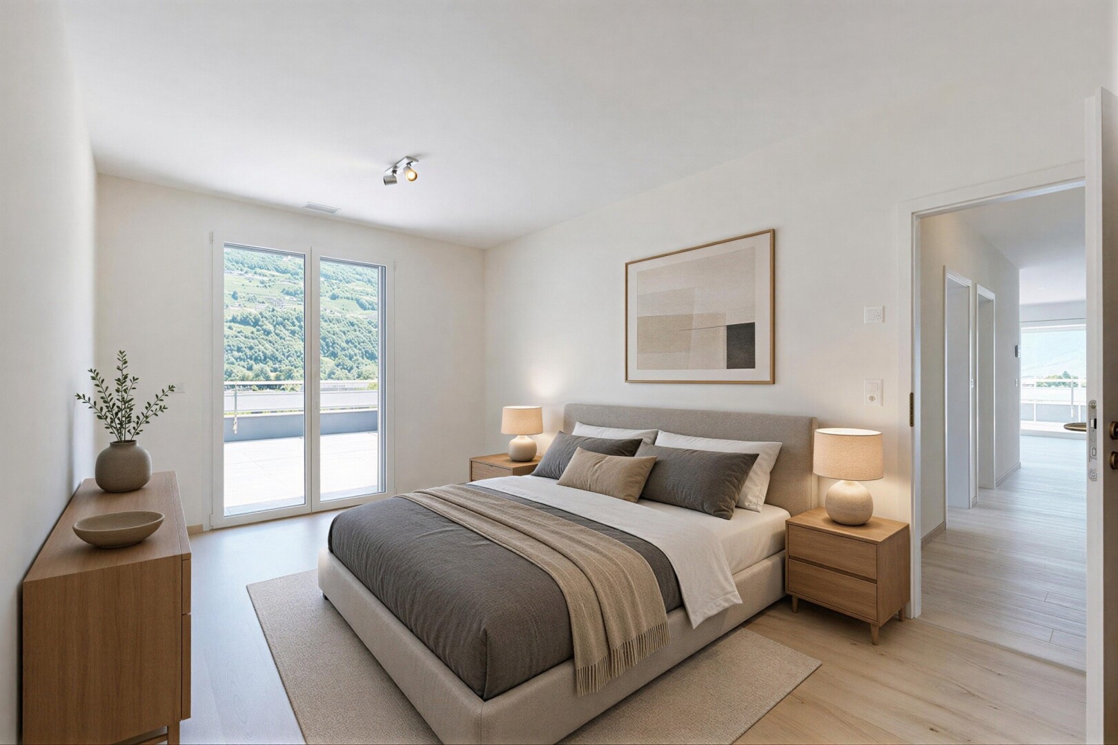 pièce vide avec drywall, cloison sèche, inside property, wood finish floor, et sol en finition bois