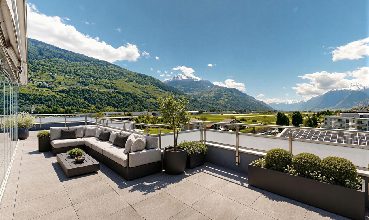 vue sur la montagne avec mountain view, vue sur la montagne, from property, et day time
