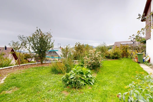 garten mit overcast, rasen, und from property