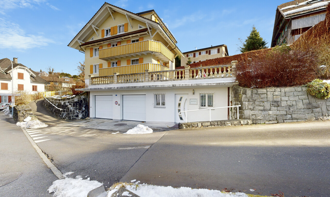 view of building exterior with a garage