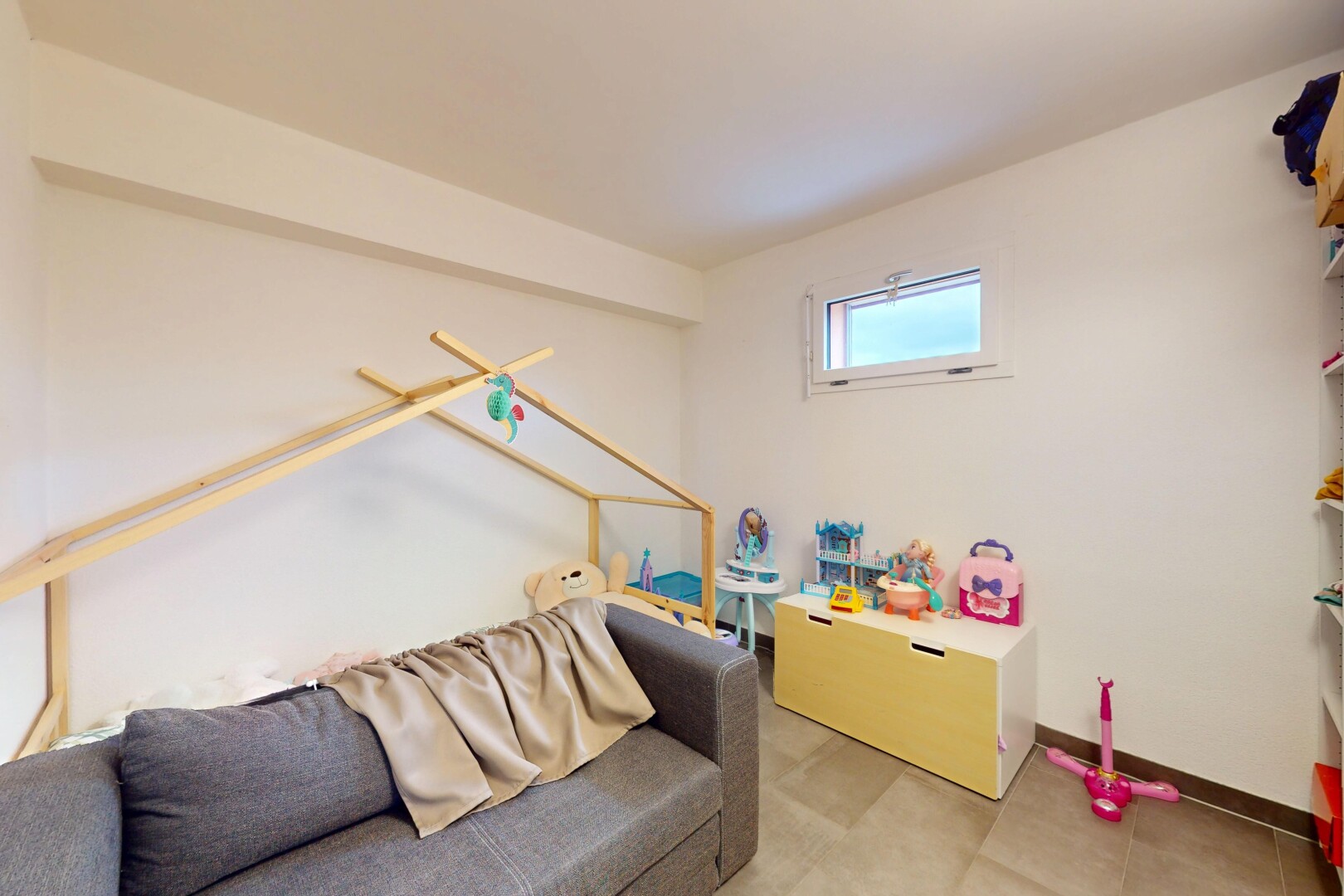 living room featuring baseboards