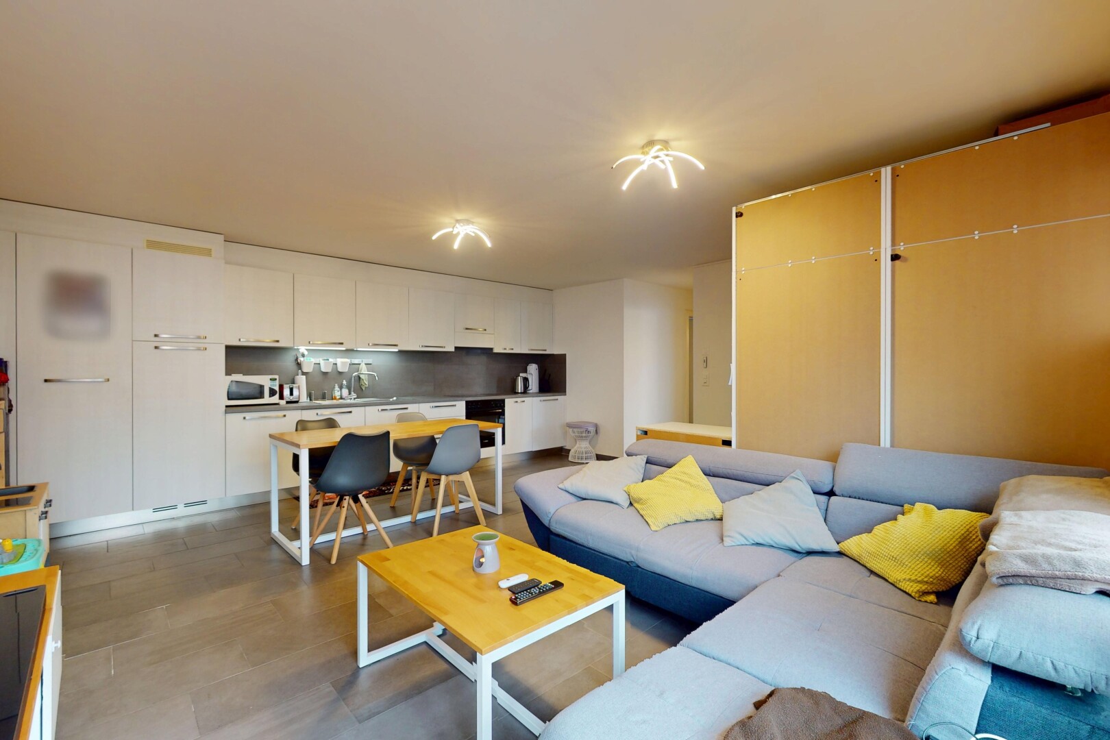 view of living / dining area