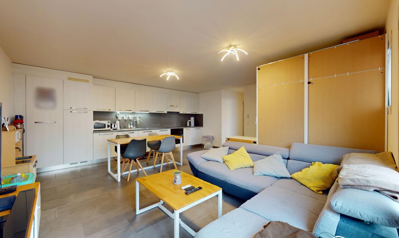 view of living / dining area