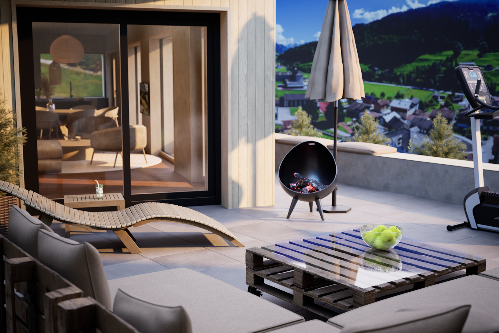 terrasse mit rendered