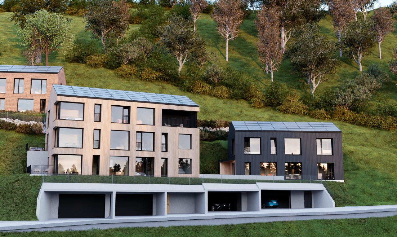 außenansicht mit rendered