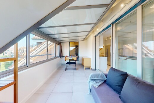terrasse mit wintergarten und inside property