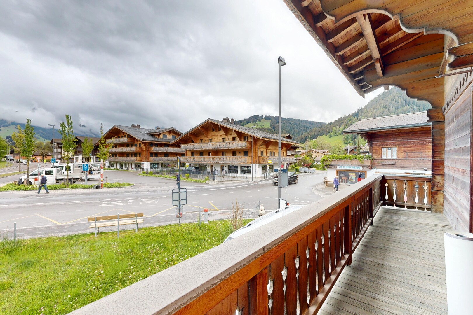 balkon mit overcast, balkon, und from property