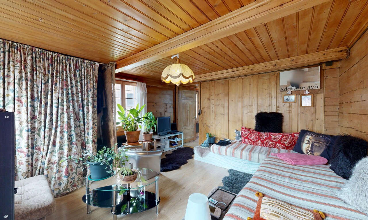 wohnzimmer mit holzwand, wood wall, holzfußboden, wood finish floor, und natürliches licht