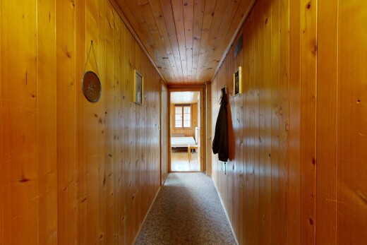 halle / korridor mit teppich, carpet, inside property, natürliches licht, und natural light