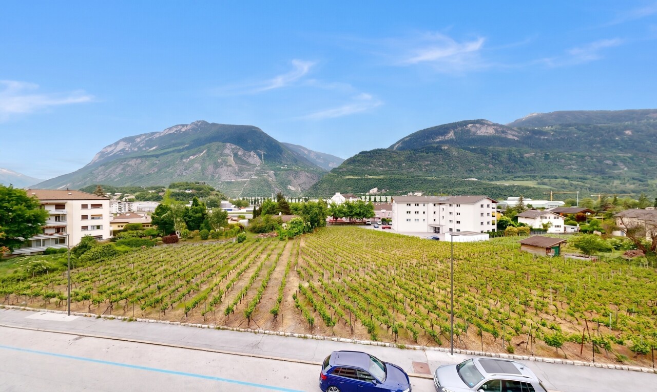 mountain view featuring abundant farmland