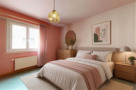 room / bedroom with radiator heating unit and carpet flooring