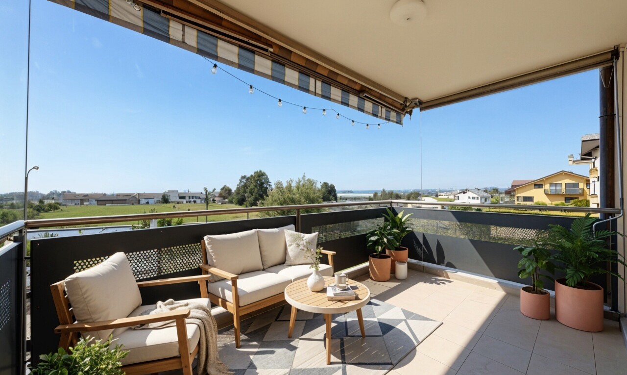 terrace with an outdoor living space and a patio area