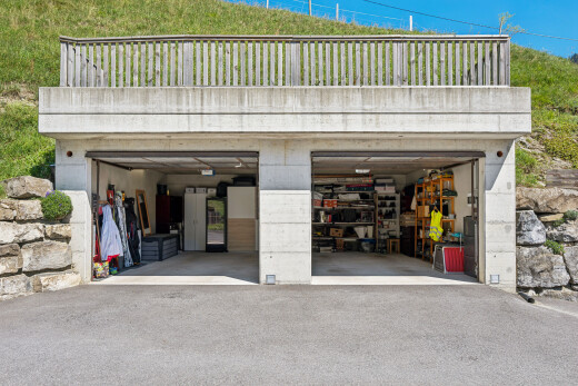 view of parking featuring a garage