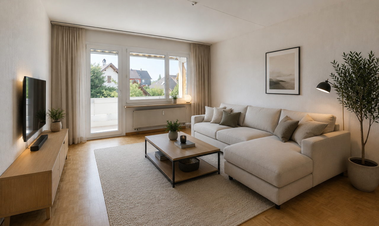 leerer raum mit wood finish floor, holzfußboden, baseboards wall, sockelleisten, und parquet floor