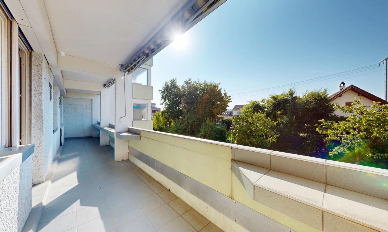 balkon mit balkon, day time, from property, und view focus