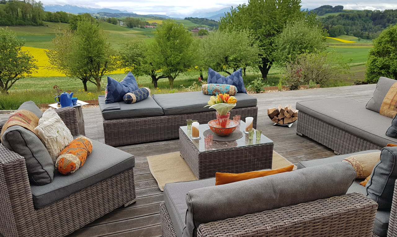 Vue panoramique sur la campagne pour cette villa à 5min de Moudon