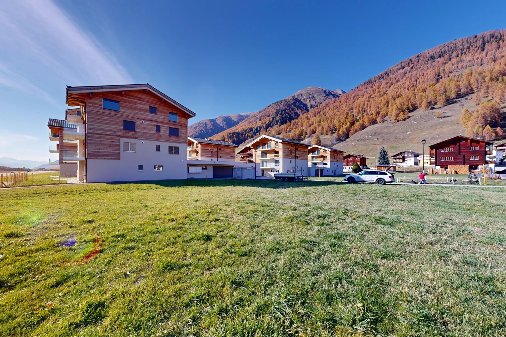 espace extérieur avec vue sur la montagne