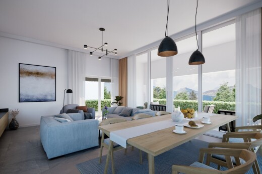 wohn- / esszimmer mit natural light, natürliches licht, inside property, drywall, und gipskartonwand