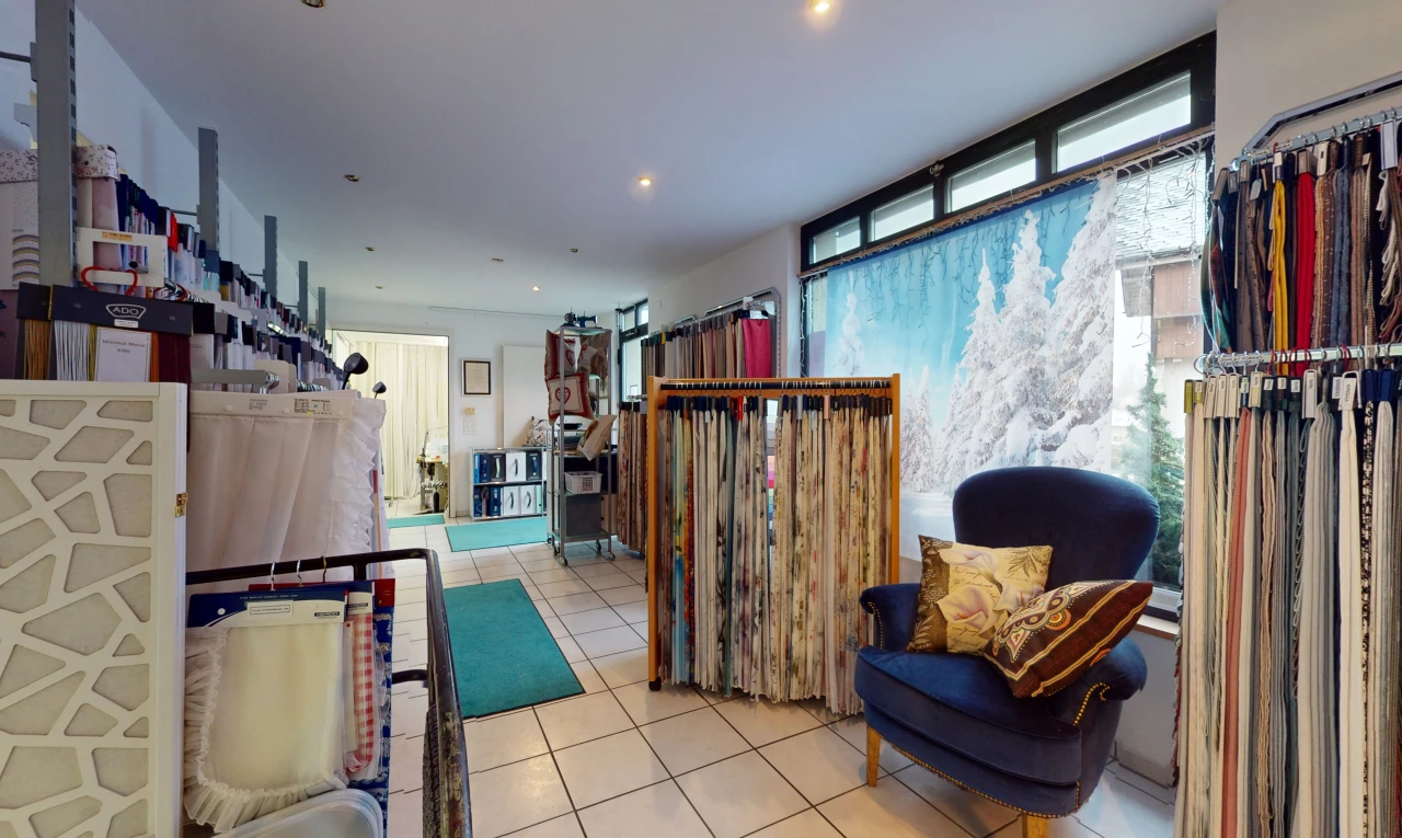 interior space featuring light tile flooring