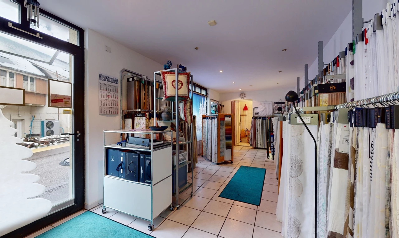 workout area featuring light tile flooring