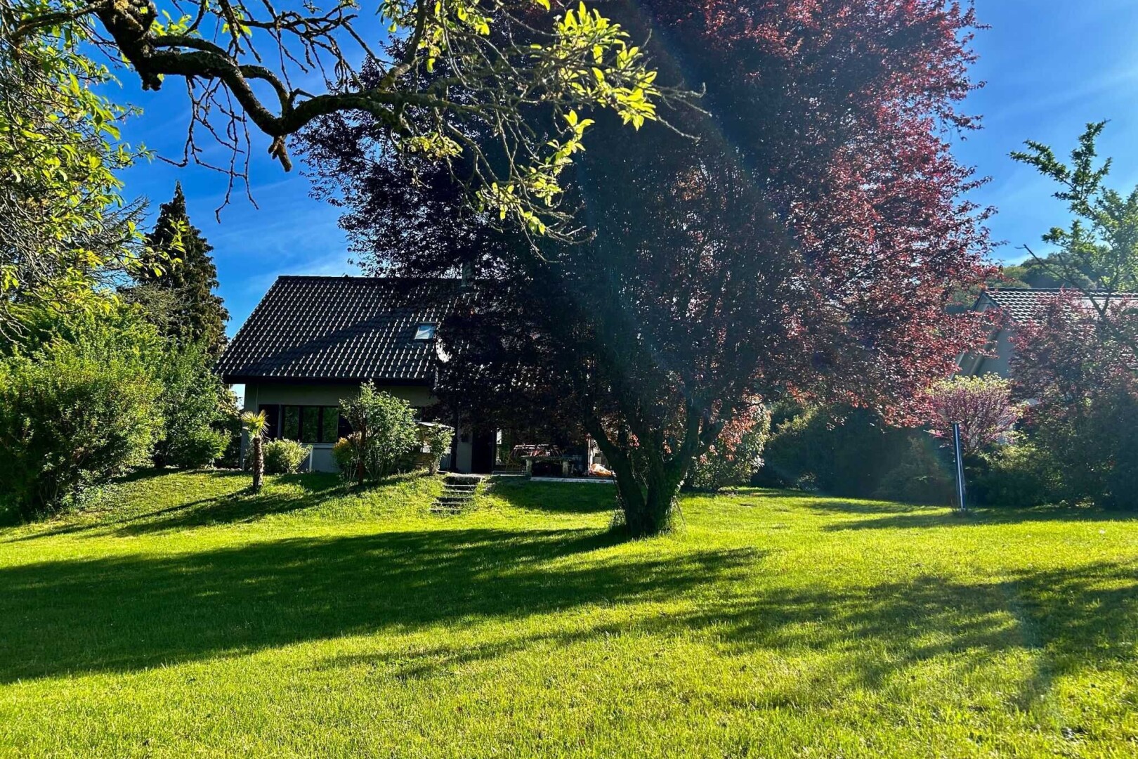 jardin avec pelouse, day time, et property visible