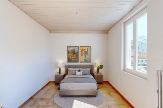 chambre avec drywall, cloison sèche, inside property, natural light, et lumière naturelle