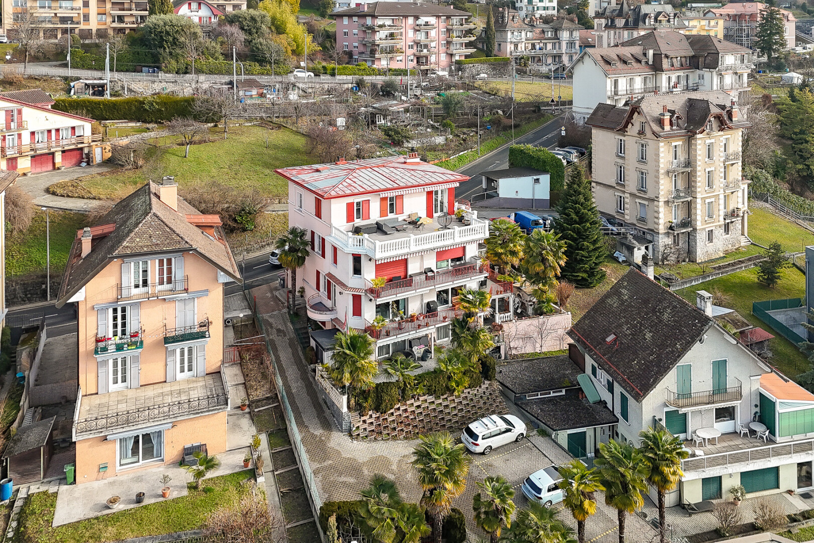 façade avec bardage en stuc