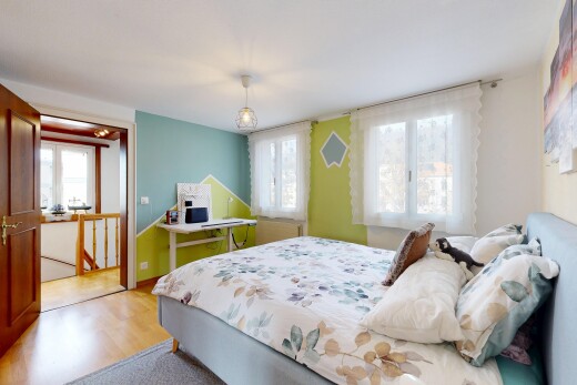 chambre avec lumière naturelle, natural light, inside property, cloison sèche, et drywall