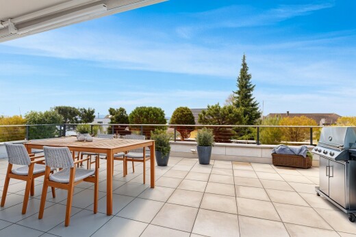 terrasse mit terrasse, day time, from property, und grill