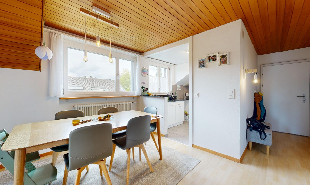 dining room featuring wood ceiling, radiator heating unit, and light wood-style flooring