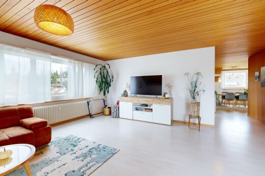 wohnzimmer mit fernseher, inside property, natürliches licht, natural light, und kühler