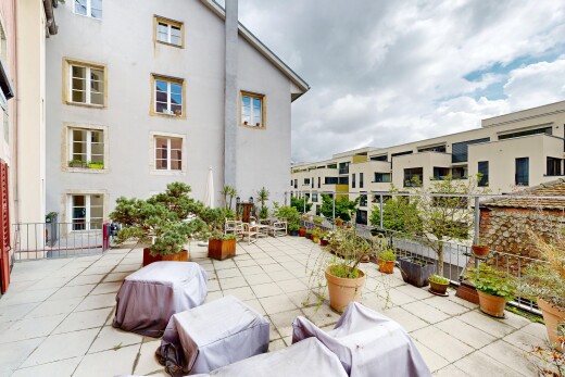 terrasse mit terrasse, apartment complex view, und from community
