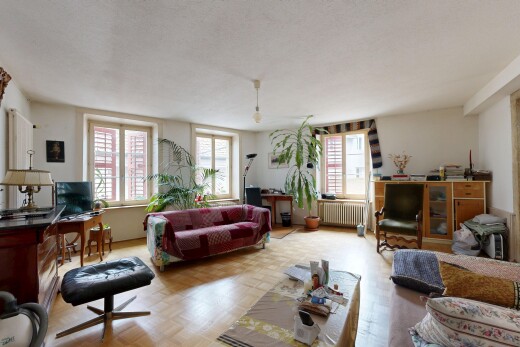wohnzimmer mit gipskartonwand, drywall, parquet floor, inside property, und holzfußboden